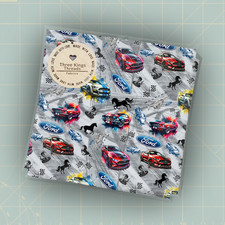 Ford Cars Mustang Shelby Cobra Racing DBP 1 Yard Fabric Seamless Design 59x36