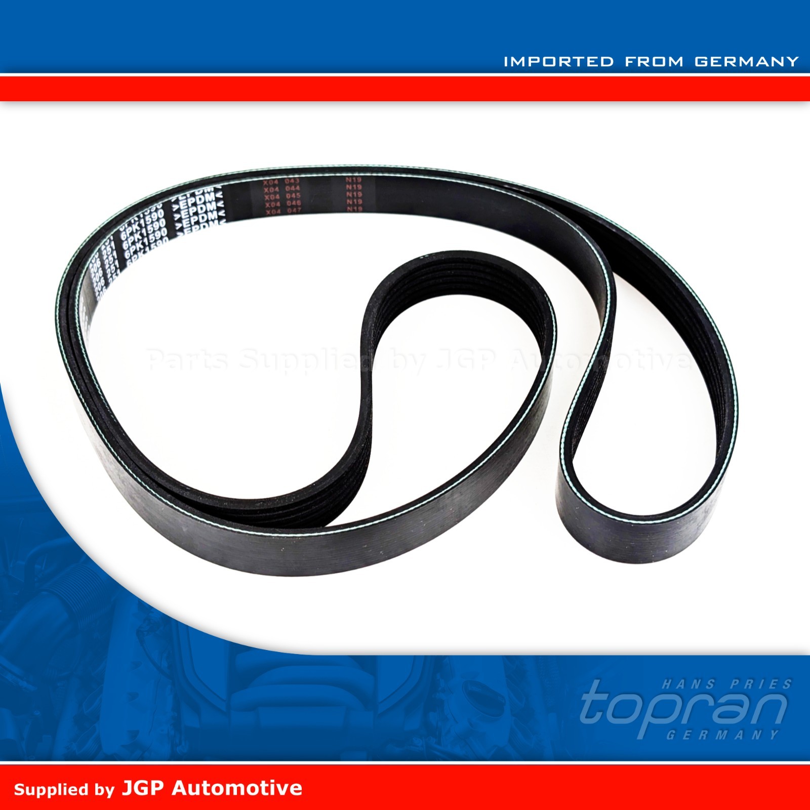 Ribbed Poly Drive V-Belt 1.8 2.0 Petrol - Audi A4 A5 A6 Q5 - 06H903137C - 1590mm