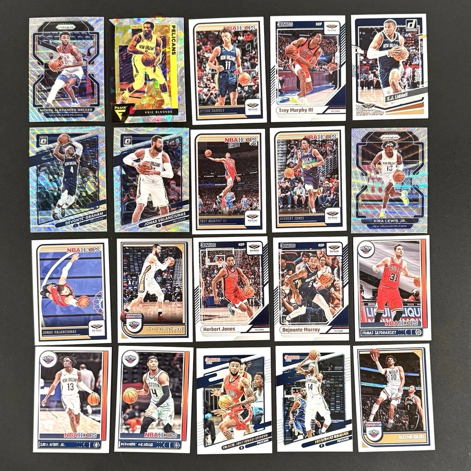 Lote (55) New Orleans Pelicans Prizm Parallels, tarjetas de novato RC, Zion Williamson Foto 4 de 4