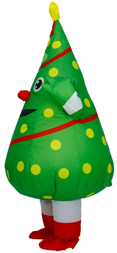 7ft Inflatable Costume Christmas Tree Blow Up Full Body Cosplay Party Jumpsuit - Image 2 of 4