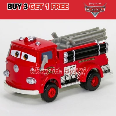 Mattel Disney Pixar Cars 3 Deluxe Red Firetruck 1:55 Diecast Car Toy, NEW Loose