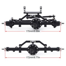CNC Front Rear Axle for 1/10 RC Crawler Car RC4WD Gelande II TF2 D90 D110 YotaII
