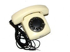 Vintage USSR Beige Rotary Dial Telephone SPEKTR-3 Soviet Era Working 