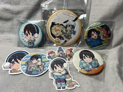 Yuru Camp Laidback Camp Ena Buttons Stickers