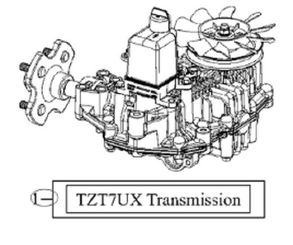 Tuff Torq TZT7UX Transaxle LH AUC15355 - fits John Deere Ztrak