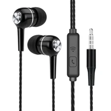 Earbuds In-Ear Sound Isolating Wired Headphones Headset with Mic & Volume 3.5mm