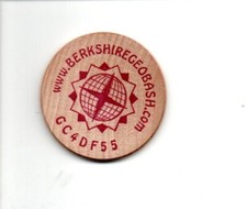 2014 BERKSHIRE GEO BASH Bousquet Mountain Pittsfield MA Geocaching Wooden Coin