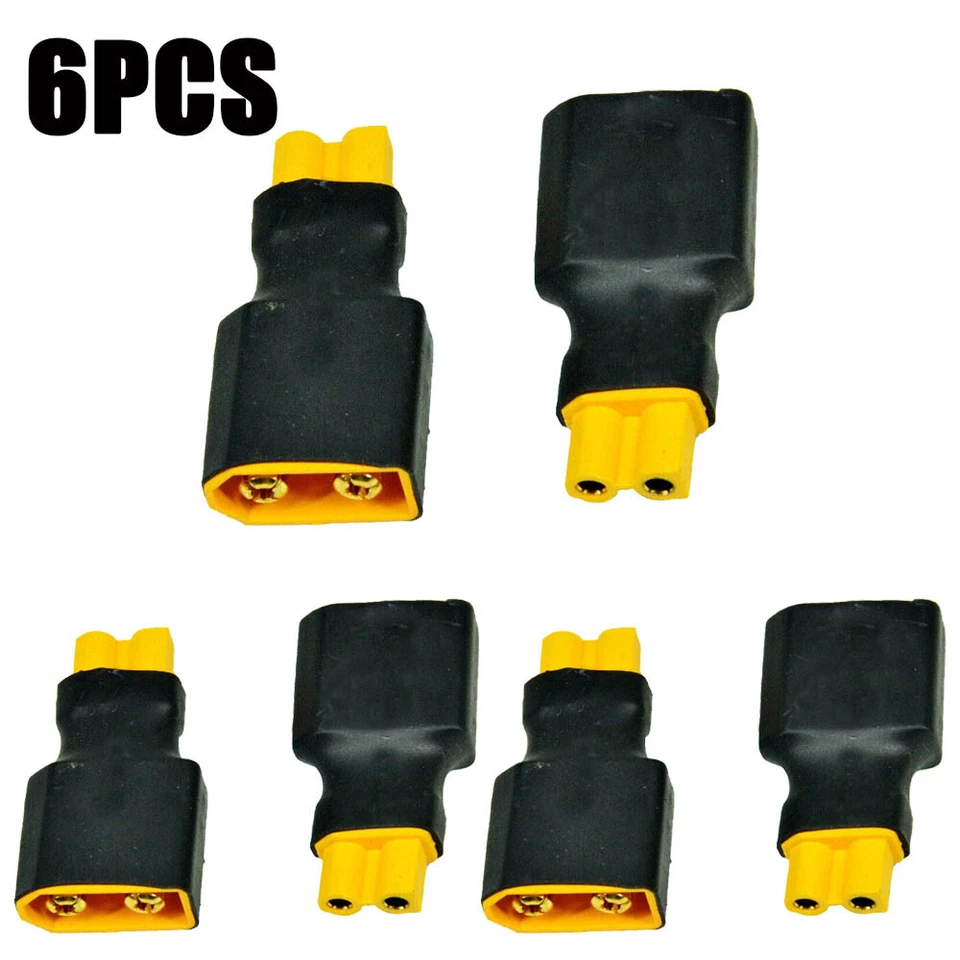6pcs/set XT30 Female to XT60 Male Wireless Connector Adapter US Shipping - Image 2 of 4