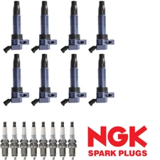 8 Ignition Coil & 8 NGK Platinum Spark Plug fit 12-17 Hyundai Equus 5.0L UF611