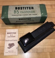VTG Bostitch B-5 Desk Office Stapler Fastener Tacker Black FREE SHIPPING