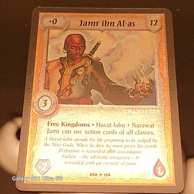 JAMR IBN AL-AS    Warlord Saga Of The Storm CCG Rare FOIL Black Friday sale