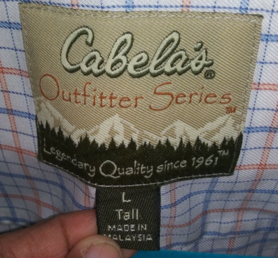 Chemise Cabela's Grand Plaid Homme – Manches Courtes, Boutonnée, Taille L, Parfait état