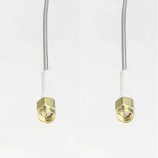 RF cable Double SMA plug to male RG405 .086" Flexible Semi-Rigid Jumper 4~40"