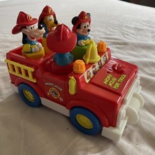 Vintage Mickey Mouse and Friends Collectible Shape Sorter Fire Truck