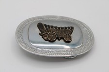 Metal Covered Wagon Belt Buckle