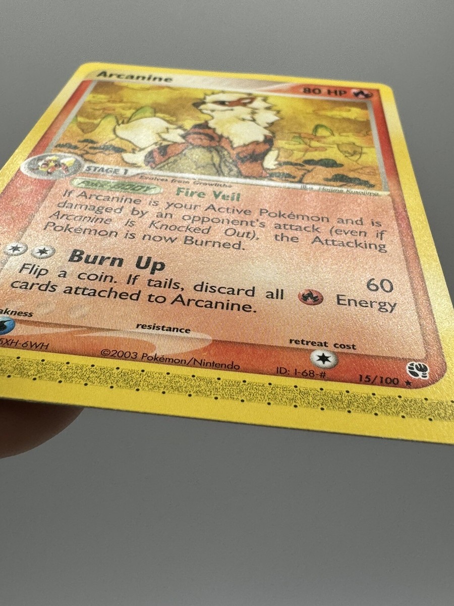 Pokemon TCG Arcanine 15/100 Ex Sandstorm 2003 Vintage Rare