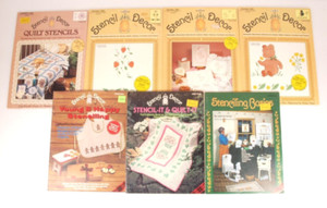 Vintage Plaid Enterprises Stencil Decor Books & Stencils Patterns Lot