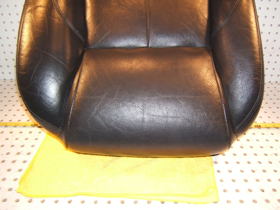 捷豹 2001 XJR 前右通行证座椅皮革黑色 1 靠垫/加热保护套 — 第 3/4 张图片