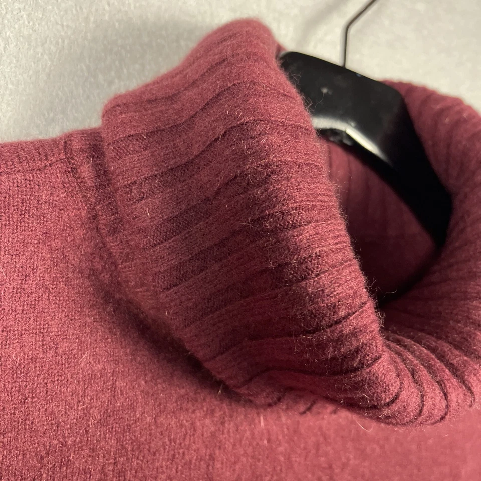 Suéter Ann Taylor Cashmere Grande Cabernet Cuello Alto Súper Suave Grandmacore Foto 2 de 4