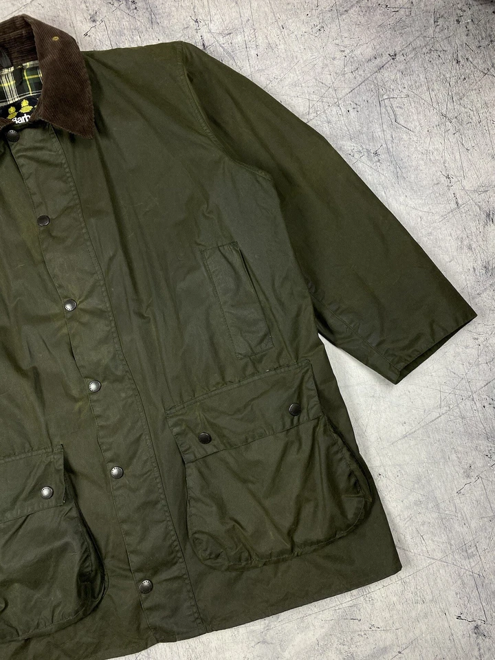 Barbour A200 Border Wax Waterproof Country Green Jacket Coat Size XL - Image 2 of 4