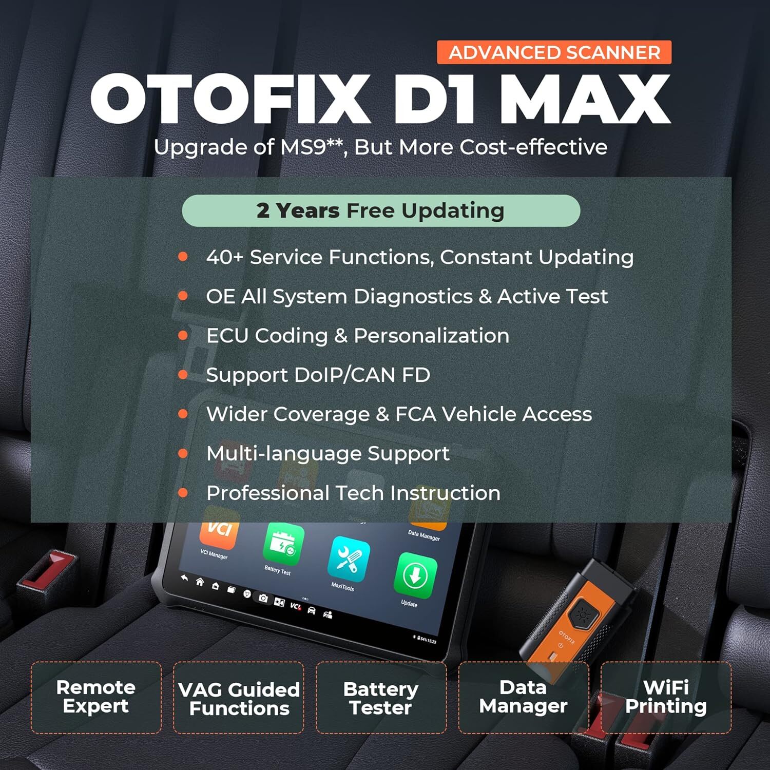 2025 OTOFIX D1 MAX Bidirectional OBD2 Scanner Coding Full System Diagnostic Tool