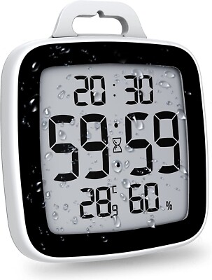Duschuhr Digital Küche Bad Countdown Uhr Timer, spritzfest (Wasser)