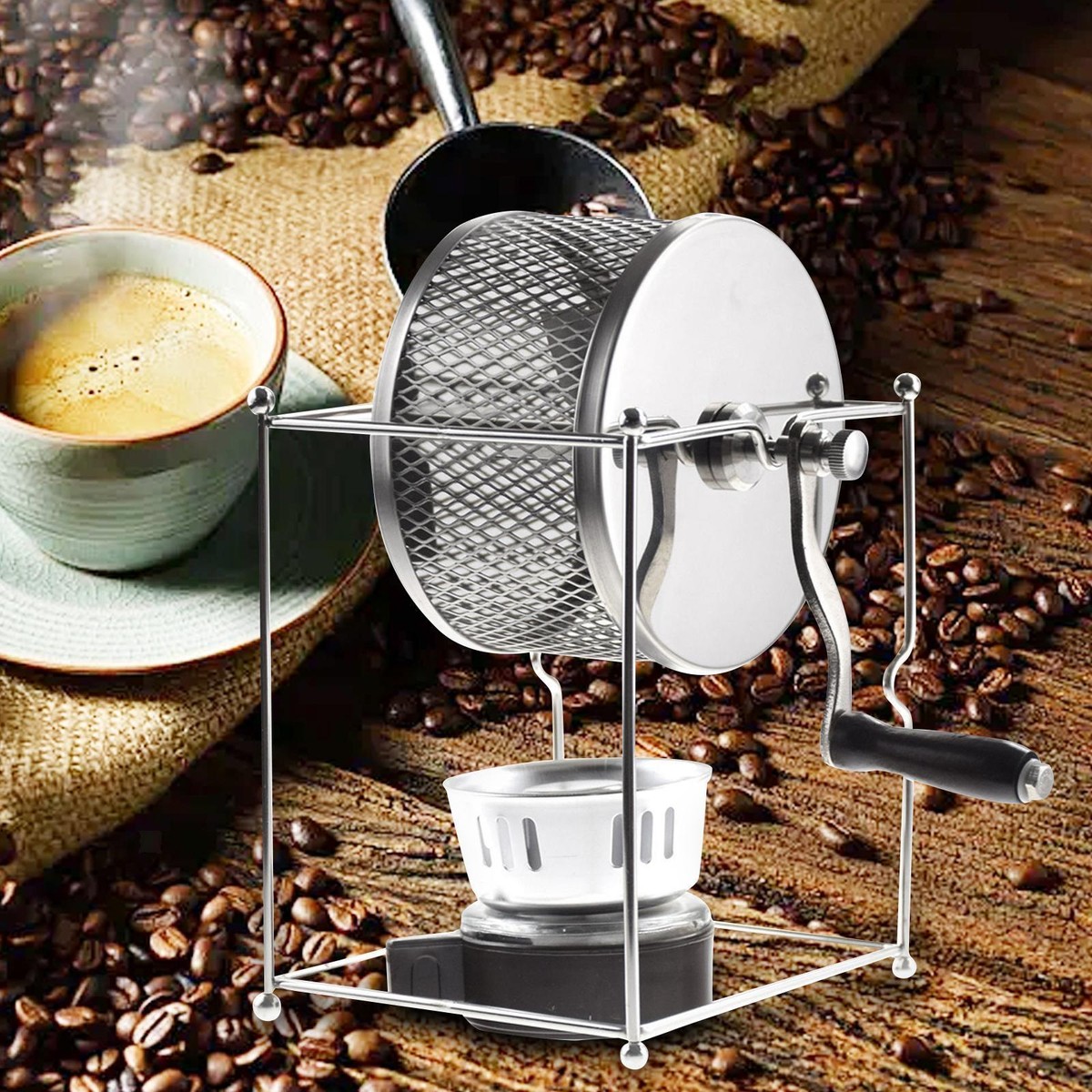 Manual Coffee Bean Roaster Machine Coffee Roaster Home Use Small with Handle