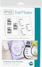 Gina K Designs Thermoweb FOIL-MATES 10 Detail Sheets INVITATIONS SAVE THE DATE