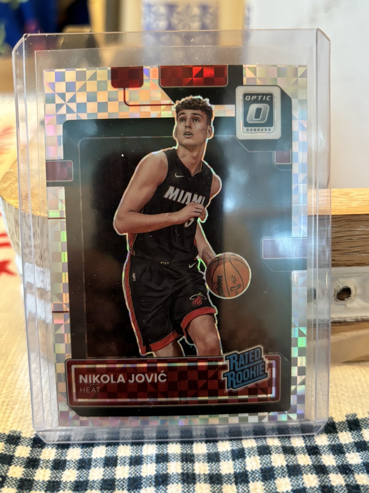2022-23 Donruss Optic Nikola Jovic #224 Checkerboard SSP RC Rookie Miami Heat