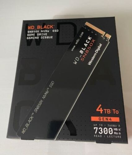 Western Digital WD BLACK SN850X 4TB NVMe Interne SSD (WDS400T2X0E) - Afbeelding 1 van 1