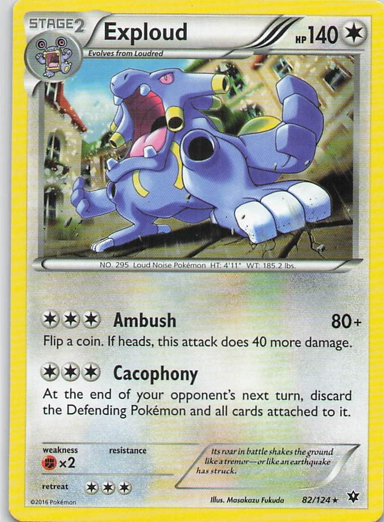Exploud Rare XY - Fates Collide 82/124 NM