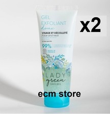 Lady Green Lot de 2 Gel Exfoliant Doux Bio Visage et Décolleté 75 ml /EBVU