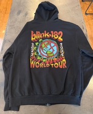 Blink-182 2023-2024 World Tour Hoodie Tultex Large New Official Merchandise