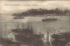 Turkey Constantinople Seraglio Point Harbour 1920s RPPC