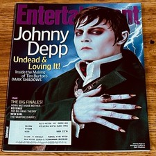Johnny Depp Dark Shadows movie cover 2012 Entertainment Weekly EW magazine issue