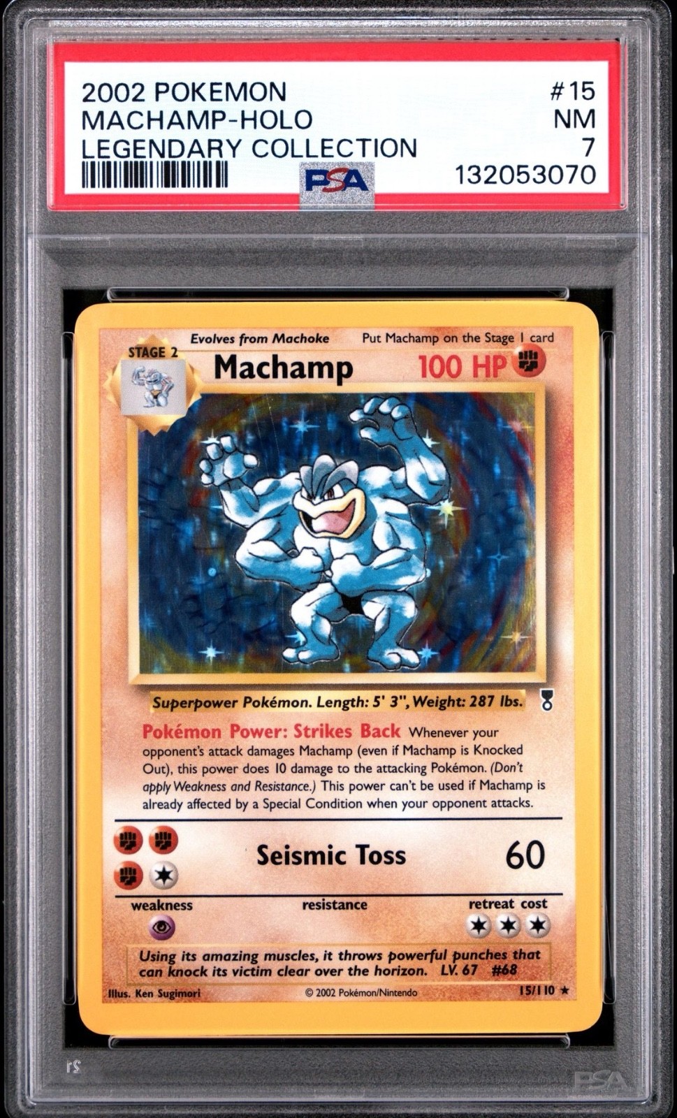 Pokemon PSA 7 Machamp 15 Holo Legendary Collection New Cert!!