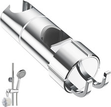 Adjustable Shower Head Holder Chrome Bracket Replacement For 16-27mm Slide Rail