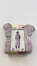 32 Degrees Heat Sleep Lounger Womens S/M Purple Velour Hooded Chemise Sleepwear