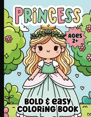 #ad #ad Bold and Easy Princess Coloring Book: Big and Simple Coloring Pages for Kids 4 $15.35