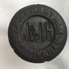 J. & J. Grantham Nottingham vintage soda ginger beer bottle top screw stopper