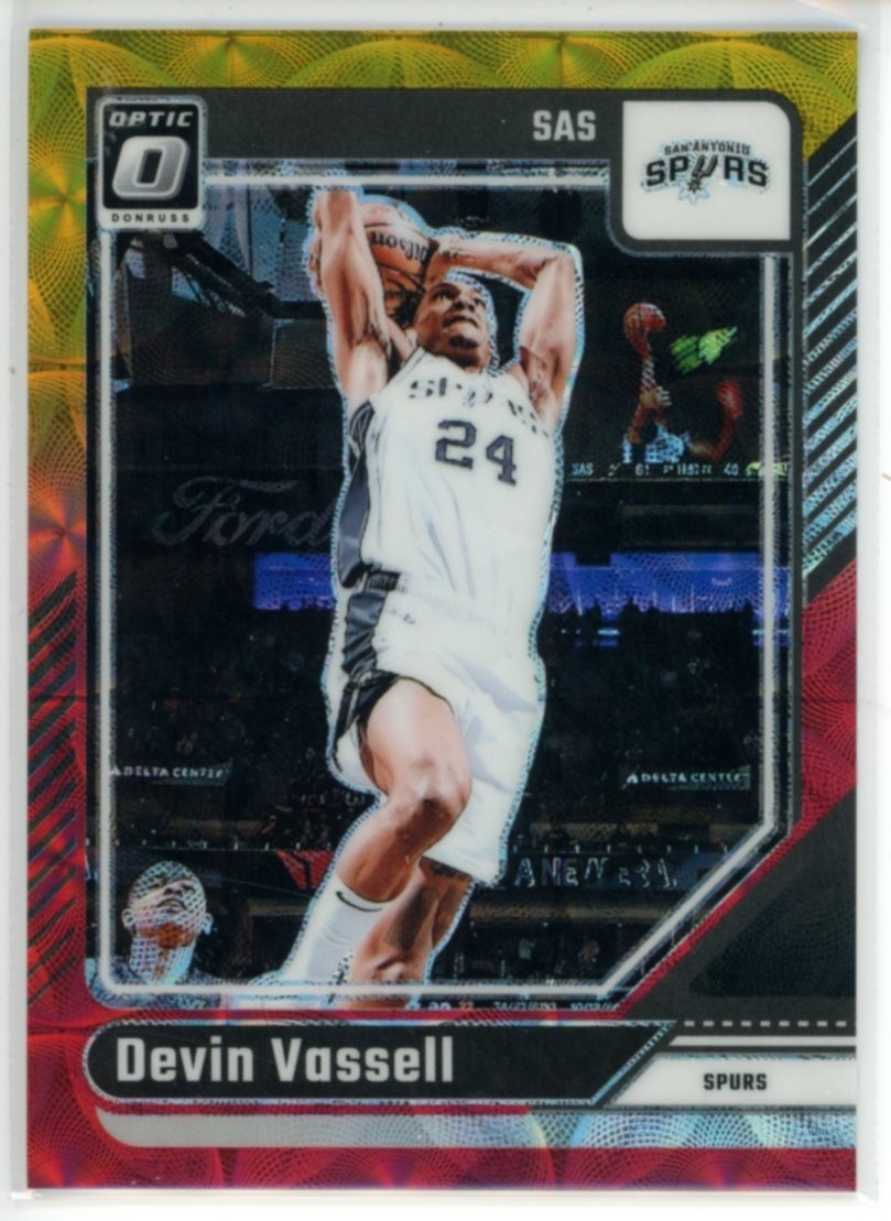 2024-25 Panini Donruss Optic Keldon Johnson Red & Gold International /99