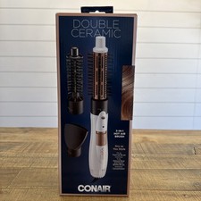Conair Double Ceramic 3-in-1 Hot Air Brush Dry as You Style Hair Salon Style