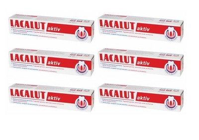 6x Lacalut Aktiv Bleeding Gums Daily Toothpaste 75ml