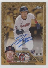 2023 Topps Gilded Collection Gold Etch 28/99 Tyler Freeman #CGA-TF Auto 8k4
