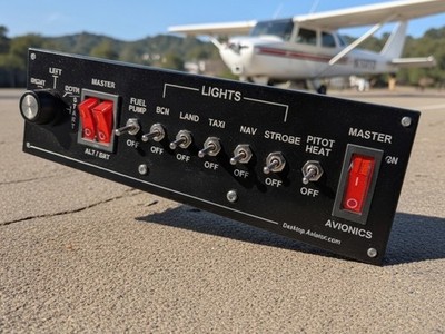 ''Cessna Switch Panel'' Compatible With MS 2020/24 & X-Plane Flight Simulators