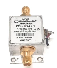 Mini-Circuits ZEL-1724LN Low Noise Amplifier. 1.7 to 2.4GHz., 20dB SMA
