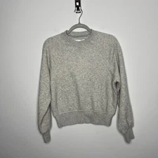 Spiritual Gangster Sweatshirt Womens Small Gray Pullover Crew Neck Cotton Blend