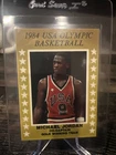 Michael Jordan 1984 USA Olympic Basketball  Co-Captain Gold Winning Team Card