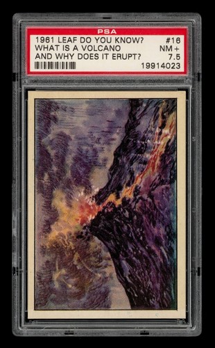 1961 Leaf Do You Know? Set-Break # 16 What Is A Volcano And Why PSA 7.5
