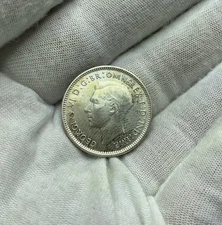 1943-S Australia 1 Shilling - About Uncirculated (AU) KM#39 - 92.5% Silver  D305